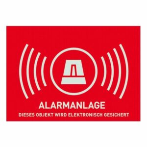 Warnaufkleber Alarmanlage ohne ABUS-Logo