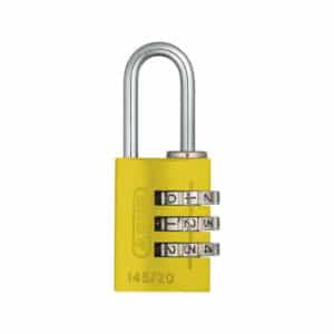 ABUS Aluminium Zahlenschloss 145/20 in gelb in 9 Farben zur Wahl