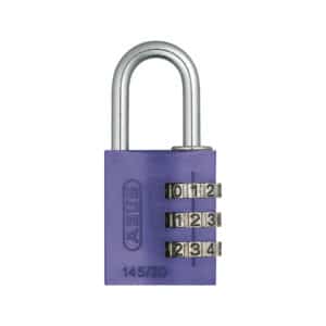 ABUS Aluminium Zahlenschloss 145/30 in lila in 9 Farben zur Wahl