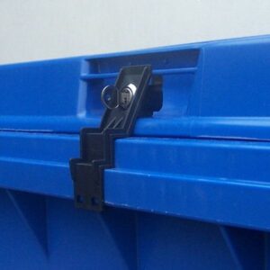 CTS Müllcontainerschloss - für Weber-Flachdeckel - bis 1100 l ohne Bohren - ohne Schrauben