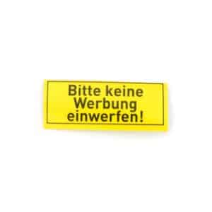 Briefkastenaufkleber "BITTE KEINE WERBUNG EINWERFEN" ca. 50x20mm