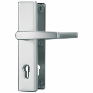ABUS Schutzbeschlag HLN 414-Klinke-Klinke-F1 Aluminium Natur für Hauseingangstüren