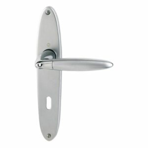 HOPPE Athinai Langschild-Garnitur M156/343-Ovalbart-38 - 41 mm-Innentür mit Resista