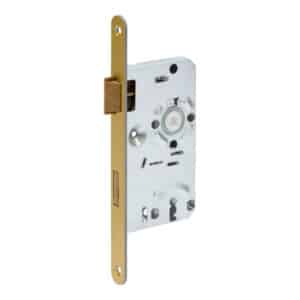ABUS Buntbart-Einsteckschloss - DIN Links - Gold - Stulpbreite 18 mm Stulp 18 mm rund