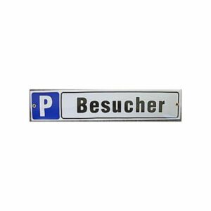 Münder-Email Schild - Besucherparkplatz 40 x 8 cm