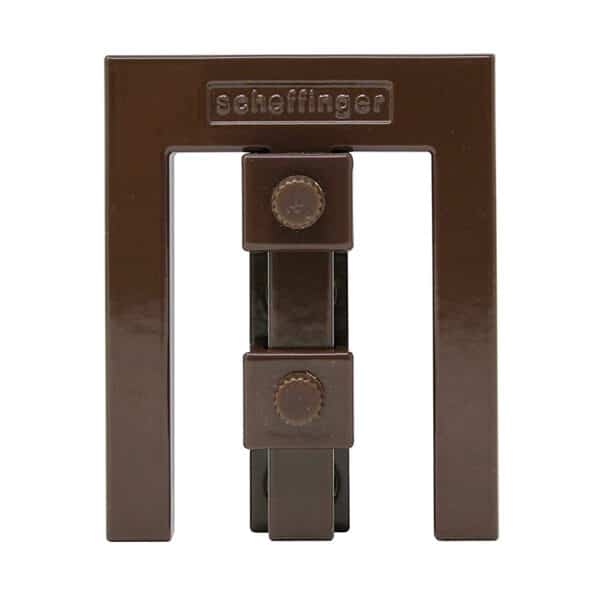 Scheffinger EM3 Riegel braun kompakter und effizienter Schutz gegen das Aufhebeln von Fenstern und Türen