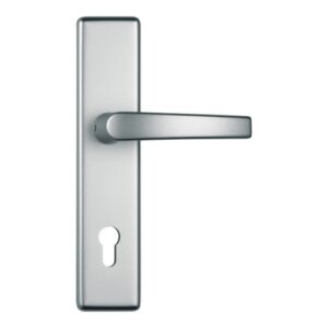 ABUS Schutzbeschlag HLT612-Klinke-Klinke-F1 Aluminium Natur für Hauseingangstüren