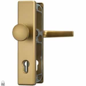 ABUS Schutzbeschlag KLS 114-Klinke-Knauf-F4 Aluminium Bronze für Hauseingangstüren