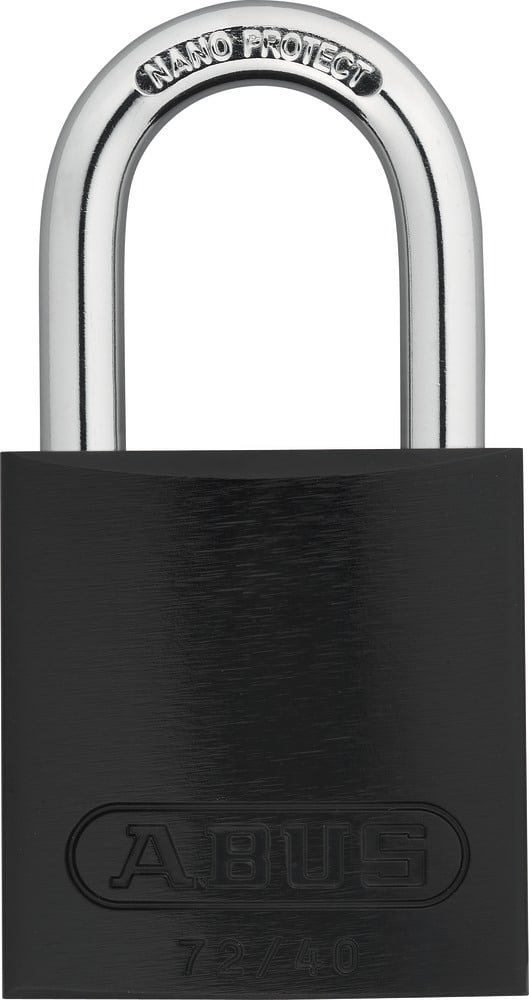 ABUS Vorhangschloss Color 72/40  HB40 verschiedenschließend schwarz 7 Farben zur Wahl