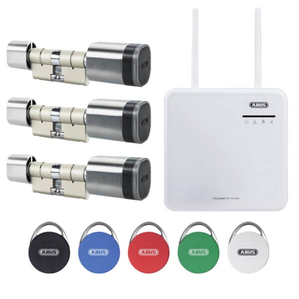 ABUS wAppLoxx WLX-Pro Starterkit AP Plus Schwarz mit MIFARE Desfire EV1