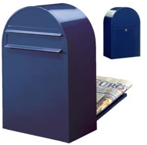 BOBI Briefkasten Classic B-Saphirblau (RAL 5003)-Stahl in verschiedenen RAL-Farben und Edelstahl