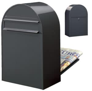 BOBI Briefkasten Classic B-Anthrazitgrau (RAL 7016)-Stahl in verschiedenen RAL-Farben und Edelstahl