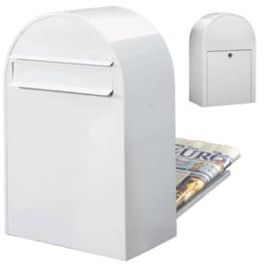 BOBI Briefkasten Classic B-Verkehrsweiß (RAL 9016)-Stahl in verschiedenen RAL-Farben und Edelstahl