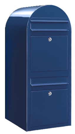 BOBI Briefkasten Duo-Saphirblau (RAL 5003)-Stahl in verschiedenen RAL-Farben und Edelstahl