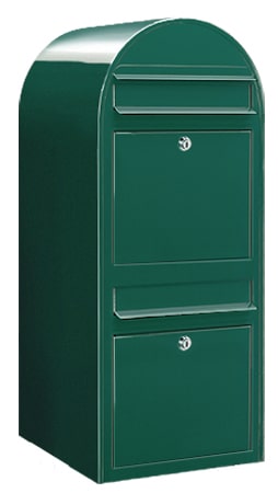 BOBI Briefkasten Duo-Moosgrün (RAL 6005)-Stahl in verschiedenen RAL-Farben und Edelstahl