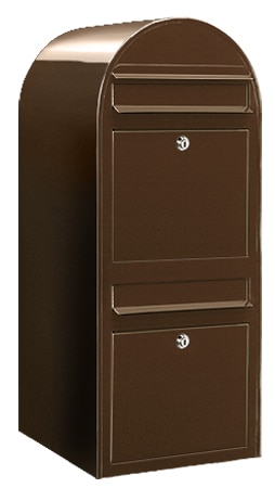 BOBI Briefkasten Duo-Schokoladen-braun (RAL 8017)-Stahl in verschiedenen RAL-Farben und Edelstahl