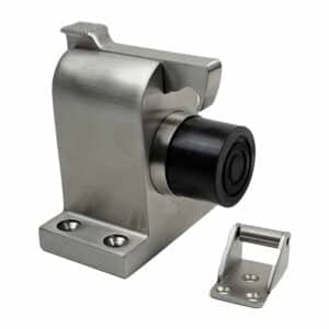 FELGNER Edelstahl-Türpuffer mit Haken für Bodenmontage