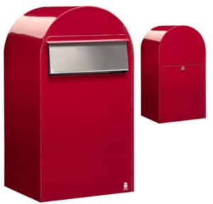 BOBI Briefkasten Grande B-Signalrot (RAL 3001)-Stahl in verschiedenen RAL-Farben und Edelstahl