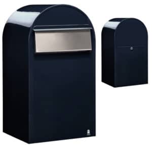 BOBI Briefkasten Grande B-Schwarzblau (RAL 5004)-Stahl in verschiedenen RAL-Farben und Edelstahl