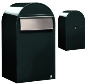BOBI Briefkasten Grande B-Schwarzgrün (RAL 6012)-Stahl in verschiedenen RAL-Farben und Edelstahl