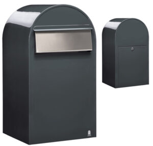BOBI Briefkasten Grande B-Anthrazitgrau (RAL 7016)-Stahl in verschiedenen RAL-Farben und Edelstahl