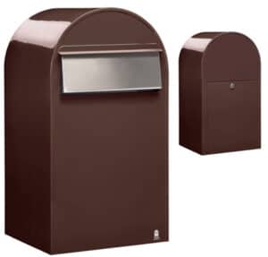 BOBI Briefkasten Grande B-Schokoladen-braun (RAL 8017)-Stahl in verschiedenen RAL-Farben und Edelstahl