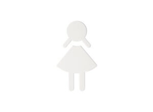 HEWI Türschild - Symbol Frau-Maigrün (RAL 6017) aus Kunststoff