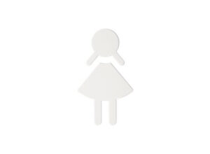 HEWI Türschild - Symbol Frau-Perlbeige (RAL 1035) aus Kunststoff