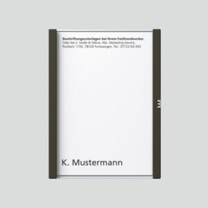 SSS Siedle Namensschild -graphitbraun-metallic für Tastenmodule