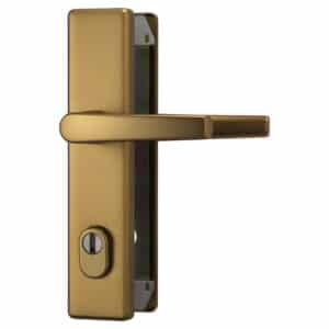 ABUS Schutzbeschlag HLZS814 - kantige Form-Klinke-Klinke-bronze für Hauseingangstüren
