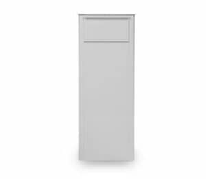 MEFA Beech - Paketkasten aus Stahl-Verkehrsweiß (RAL 9016)-hinten für mittlere Pakete