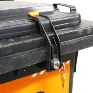 CTS Mülltonnenschloss - bis 360 Liter mit Griffleistendeckel ohne Bohren - ohne Schrauben