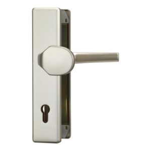 ABUS Schutzbeschlag HLT612-Klinke-Knauf-F2 Aluminium Neusilber für Hauseingangstüren
