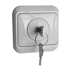 FELGNER Steckdosenschloss mit Berührungsschutz weiß  inklusive 2 Schlüssel