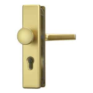ABUS Schutzbeschlag HLN 414-Klinke-Knauf-F3 Aluminium Gold für Hauseingangstüren
