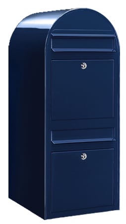 BOBI Briefkasten Duo-Schwarzblau (RAL 5004)-Stahl in verschiedenen RAL-Farben und Edelstahl