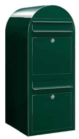 BOBI Briefkasten Duo-Schwarzgrün (RAL 6012)-Stahl in verschiedenen RAL-Farben und Edelstahl